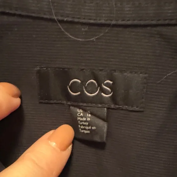 COS Black Smock Collar Shirt - Picture 3 of 5